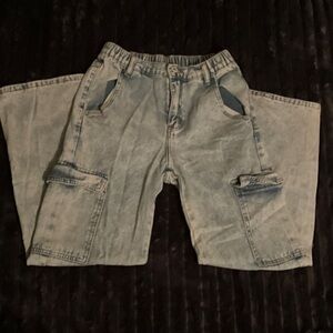 Light blue kids cargo jeans